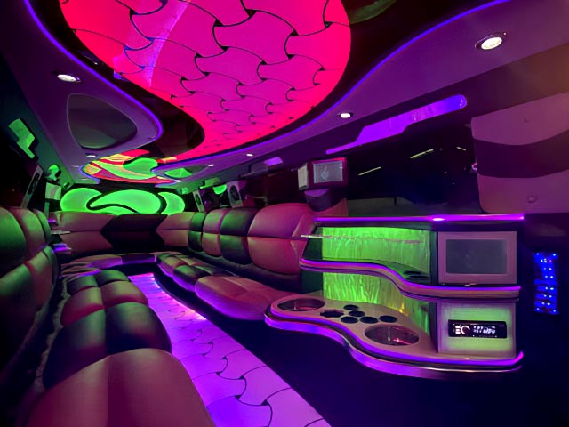 LED lights on limo