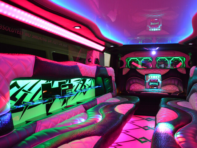 Limo colorful lights