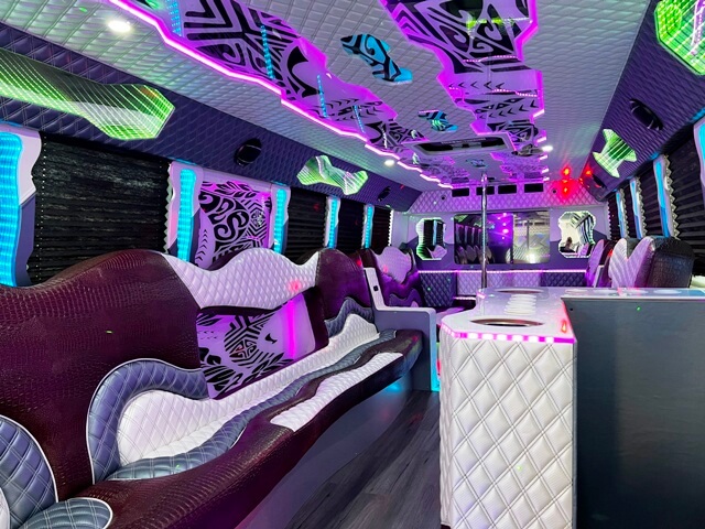 Air conditioning on party bus