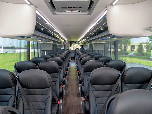 Charter bus interiors